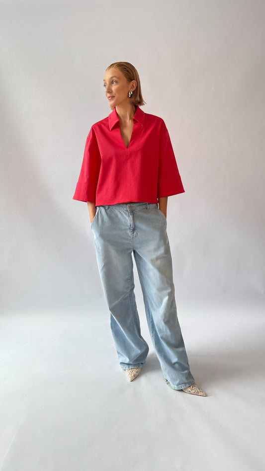 Bluse BET | washed raspberry pink