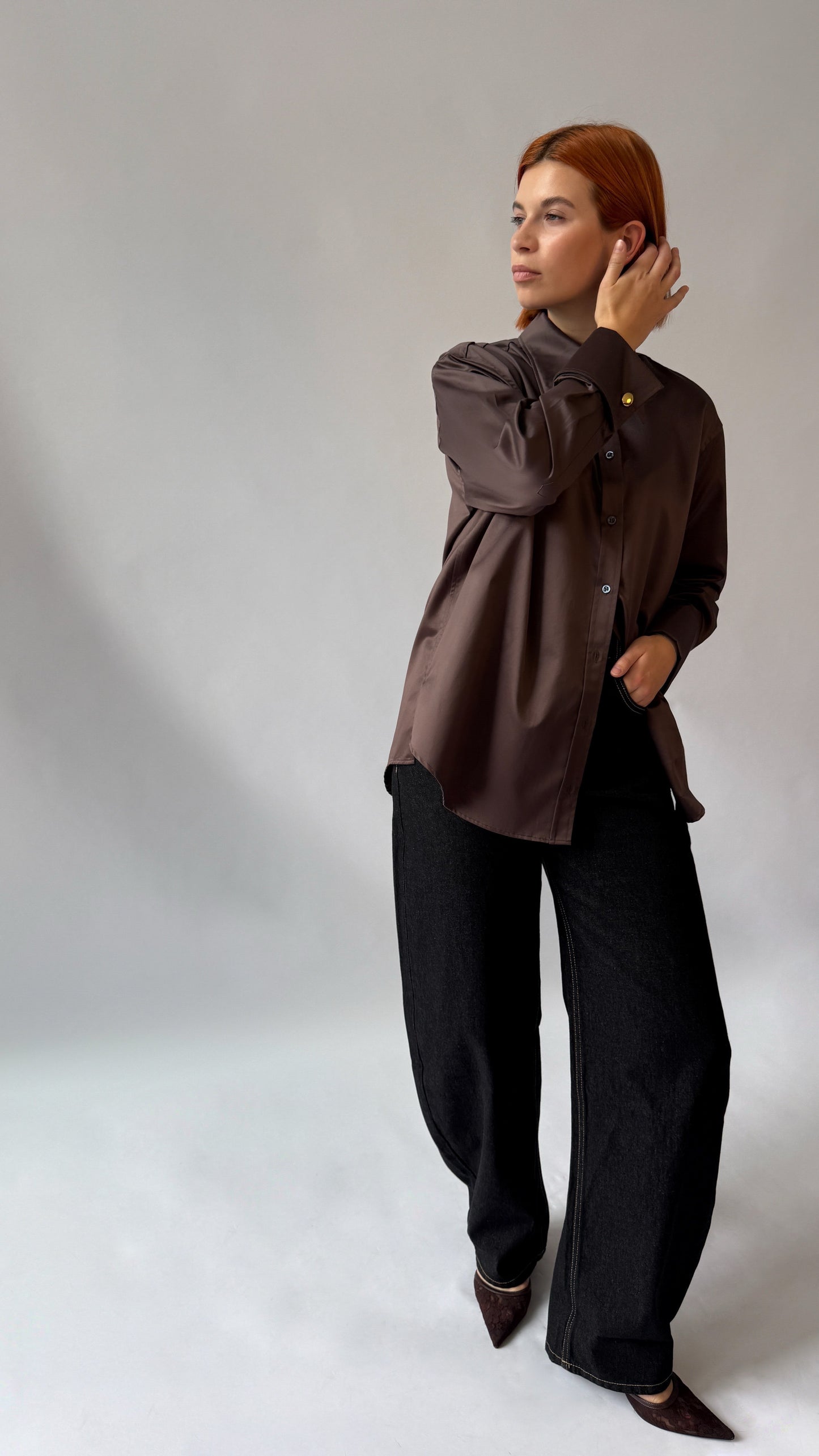 Bluse OANI | dark brown