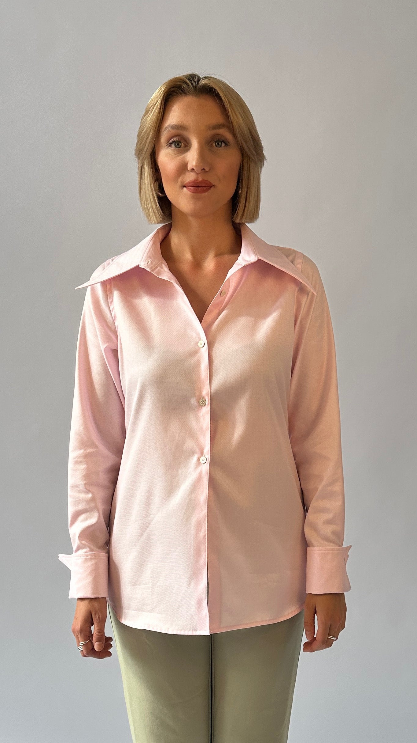 Hemdbluse fitted aus bügelleichter Baumwolle | "TILA"