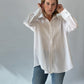 Weiße Oversized Bluse